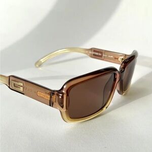 Gucci GG 2475/S Translucent Brown Sunglasses | Authentic
